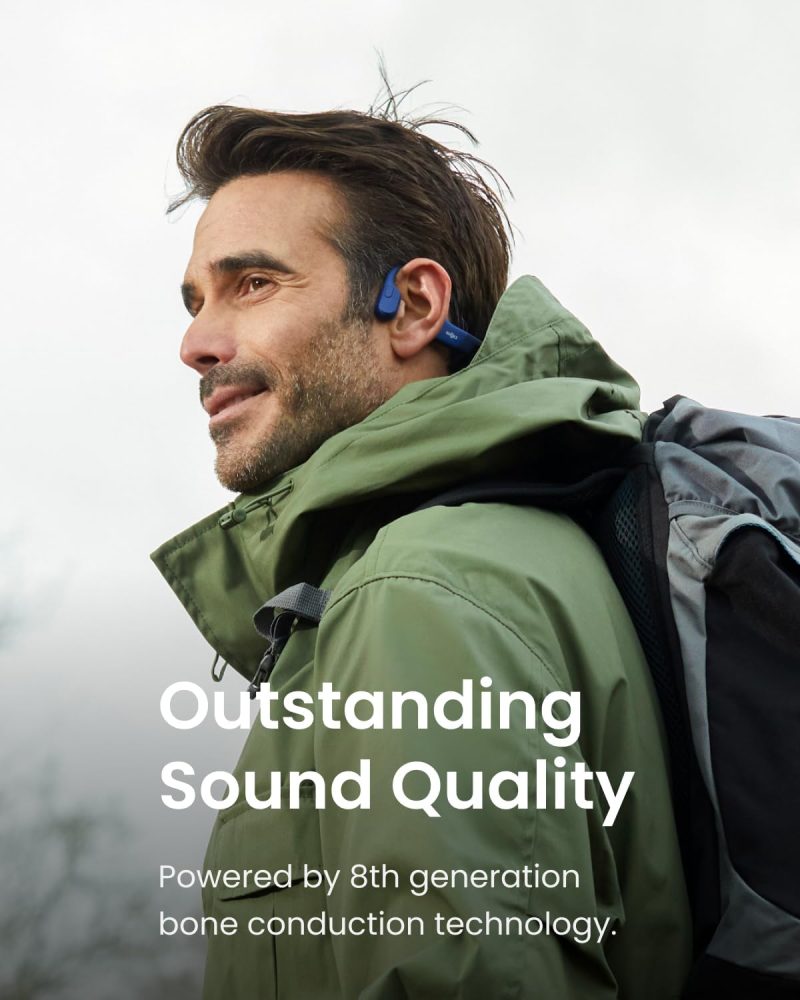 SHOKZ OpenRun Mini (AfterShokz Aeropex Mini) -Bone Conduction Open-Ear Bluetooth Sport Headphones - Waterproof Wireless Earphones for Workouts and Running - Built-in Mic, with Headband - Image 3