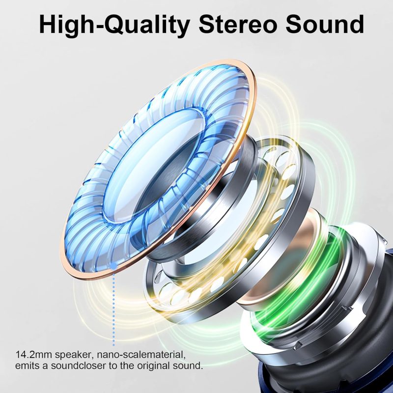 Wireless Earbuds Bluetooth 5.4 Headphones, 2025 Hi-Fi Stereo Bass Ear Buds, 4 ENC Noise Cancelling Mic 36Hrs USB-C in-Ear Earphones IP7 Waterproof Sport Workout for Laptop Pad Android iOS Phone - Image 3