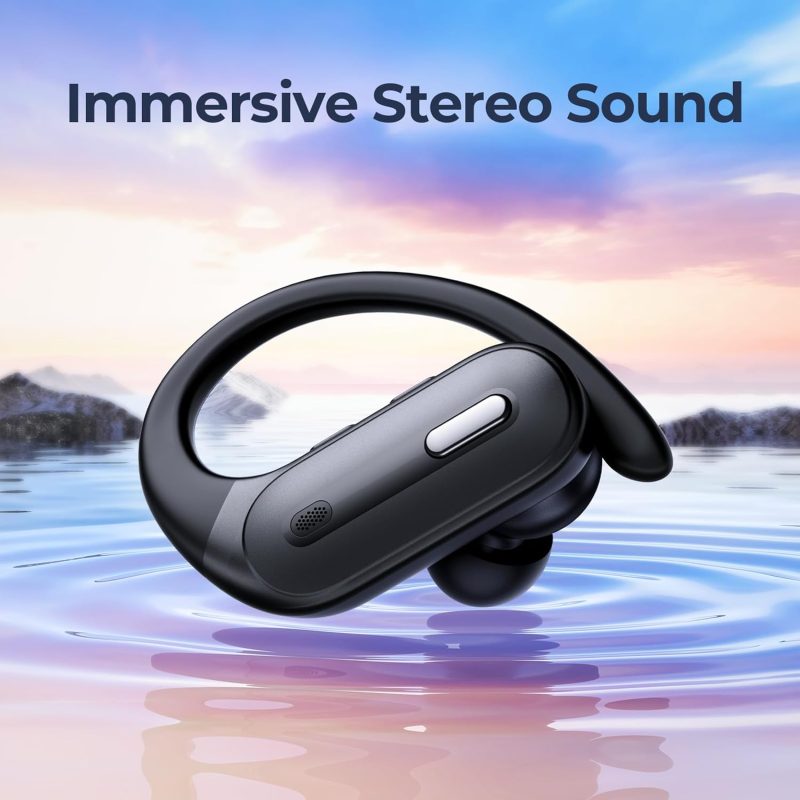Wireless Earbuds ANC Noise Cancelling Bluetooth 5.3 Headphones 90 Hrs Playtime Earbuds with Wireless Charging Case Power Display Over-Ear Earphones with Earhooks Waterproof Stereo for Android Phone - Image 4