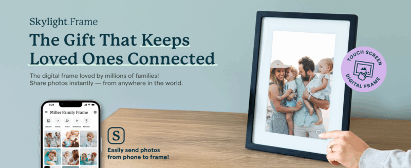 Skylight Frame – WiFi Digital Picture Frame Customer Support, Touch Screen Digital Photo Frame with Easy Setup, Photo Gifts for Parents and Grandparents - 10 Inch Black - Image 3