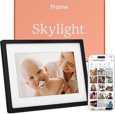 Skylight Frame – WiFi Digital Picture Frame Customer Support, Touch Screen Digital Photo Frame with Easy Setup, Photo Gifts for Parents and Grandparents - 10 Inch Black